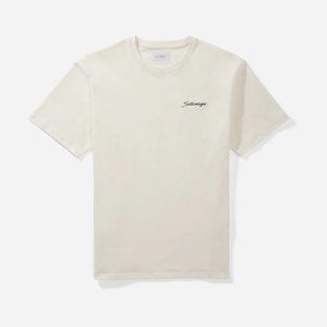 Saturdays Embroidered Short Sleeve Tee - White